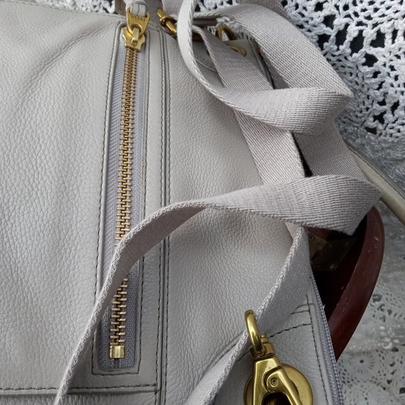 Fossil Bags Fossil Grey Leather Karli Hobo Crossbody Purse Poshmark